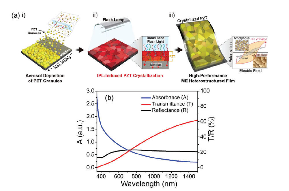 《Advanced Material》：采用光子燒結熱處理Pb（Zr，Ti）O3/Metglas異質結構薄膜會產生超過20Vcm?1Oe?1的極大磁電耦合（IF=29.477）